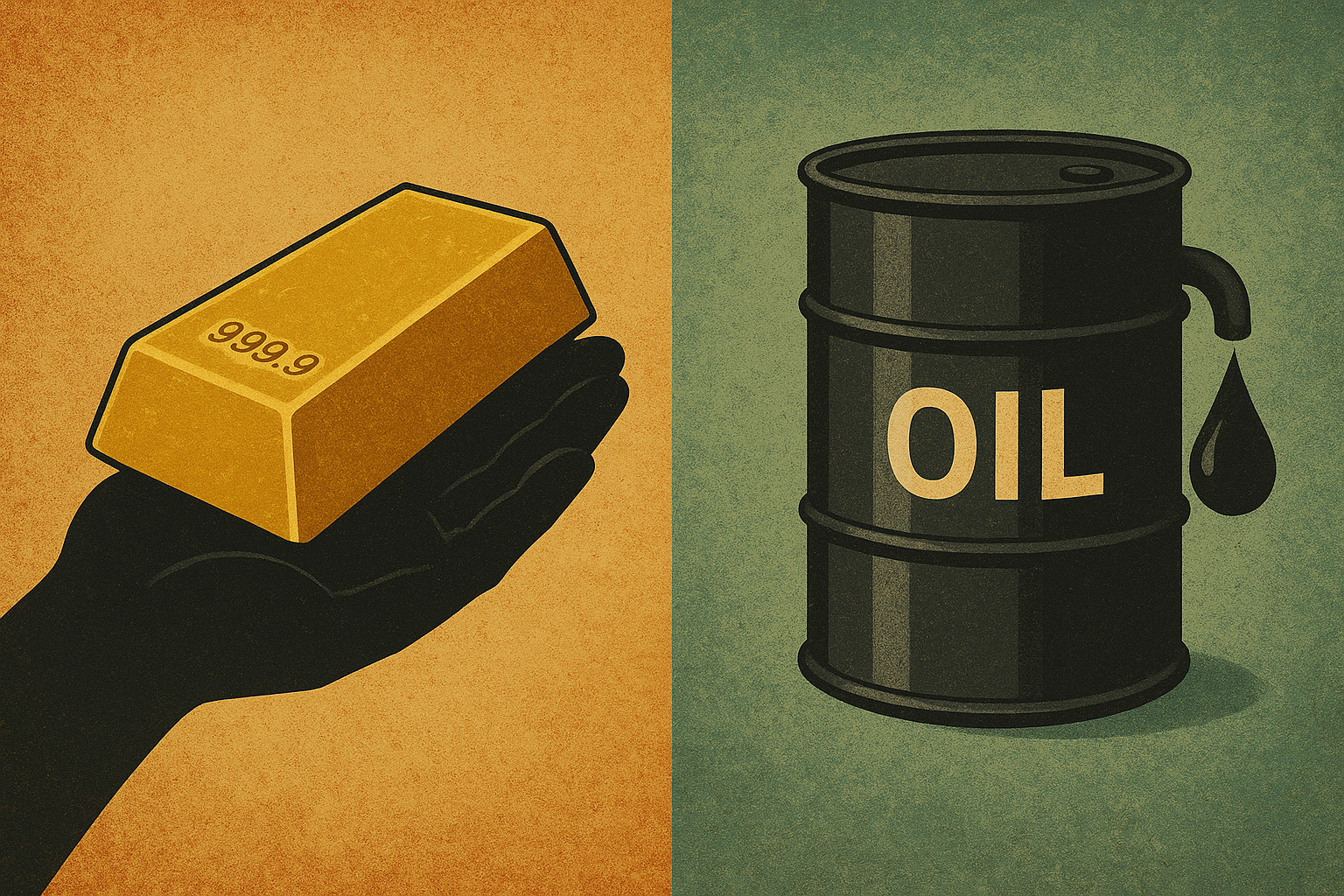 طلا نماد ترس و نفت نماد امید