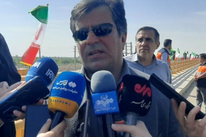 تکمیل پل ۵۶ متری فیروزآباد
