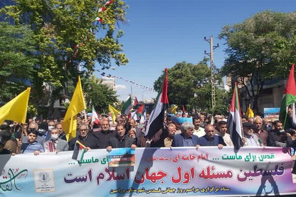 برگزاری راهپیمایی روز قدس در سراسر استان تهران